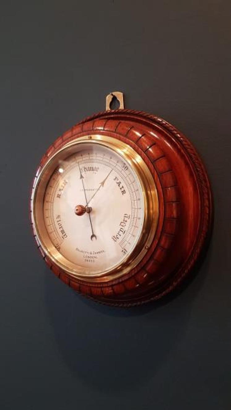 Negretti and Zambra Oak Cased Barometer - Image 5