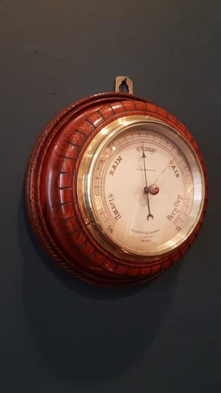 Negretti and Zambra Oak Cased Barometer - Image 6