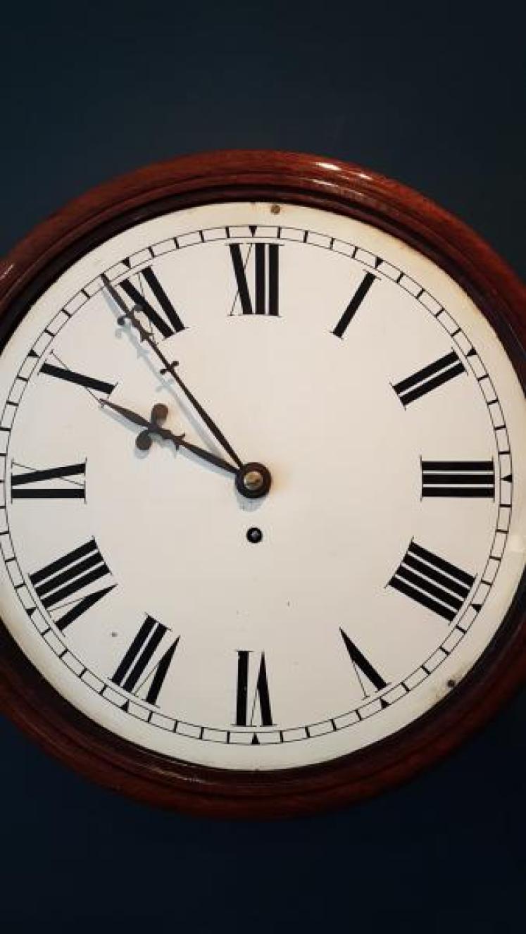 Victorian 12" Dial Fusee Wall Clock - Image 2