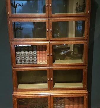 Immaculate Edwardian Oak Barristers Bookcase