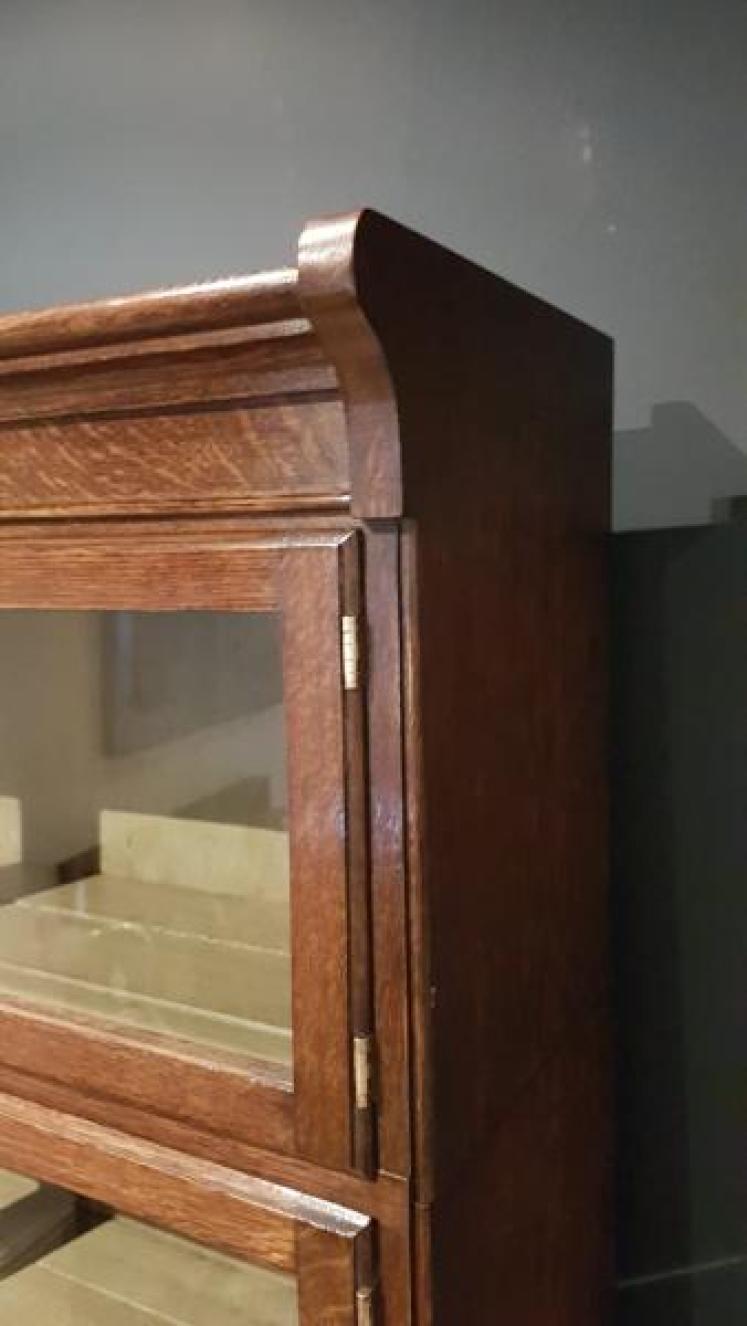 Immaculate Edwardian Oak Barristers Bookcase - Image 3