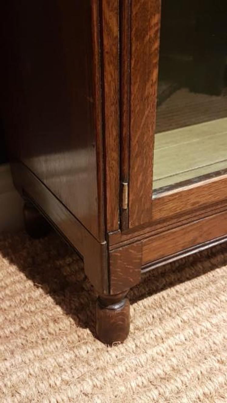 Immaculate Edwardian Oak Barristers Bookcase - Image 4