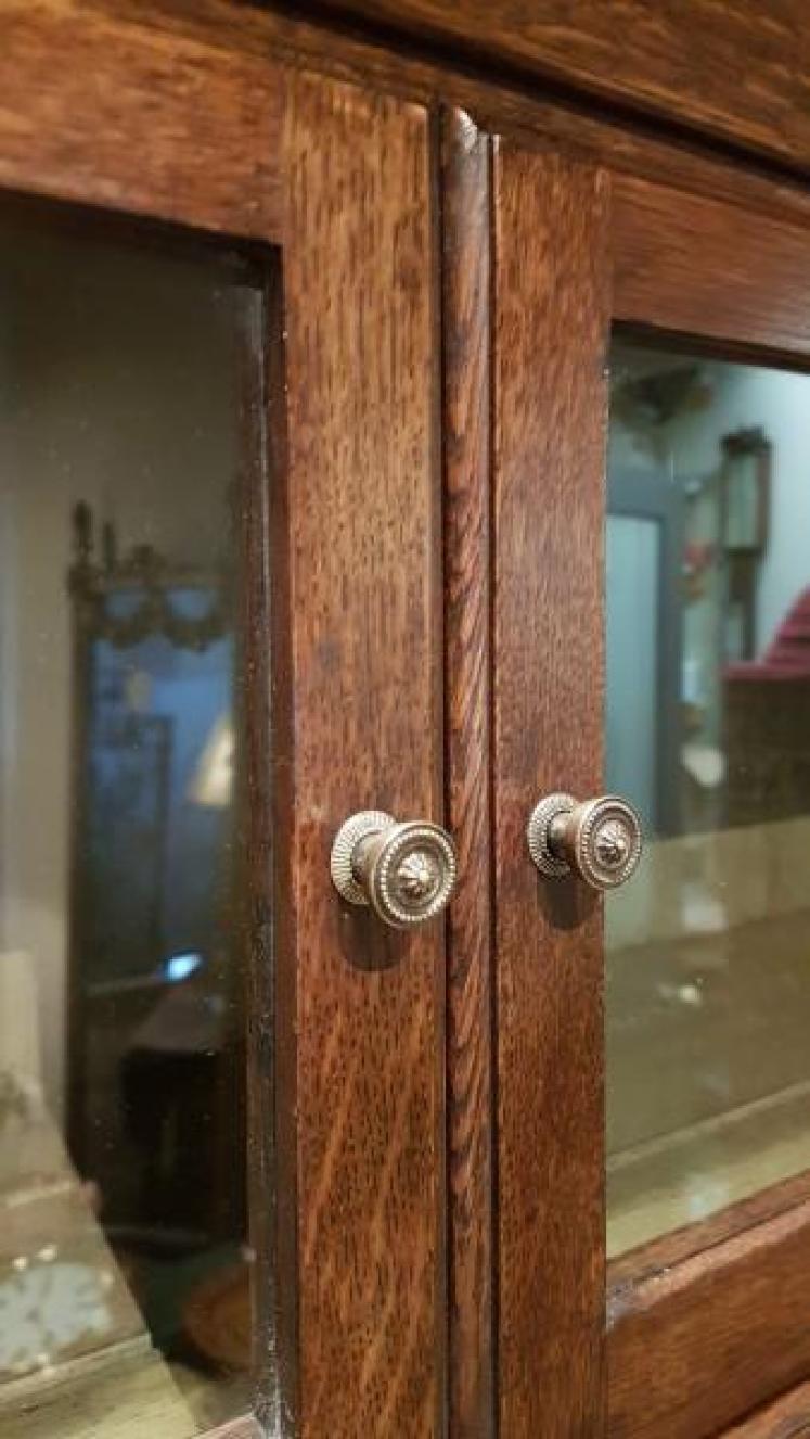 Immaculate Edwardian Oak Barristers Bookcase - Image 7