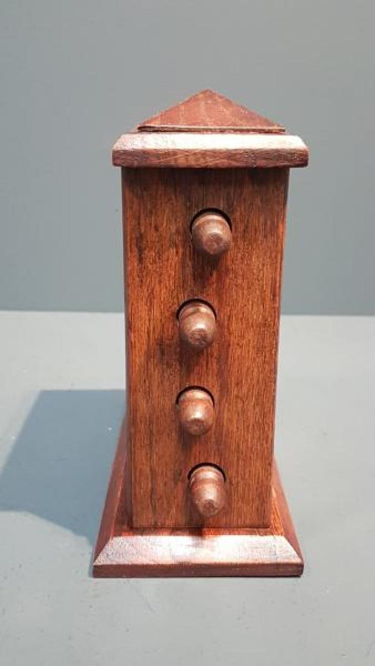 Edwardian Oak Perpetual Desk Calendar - Image 2