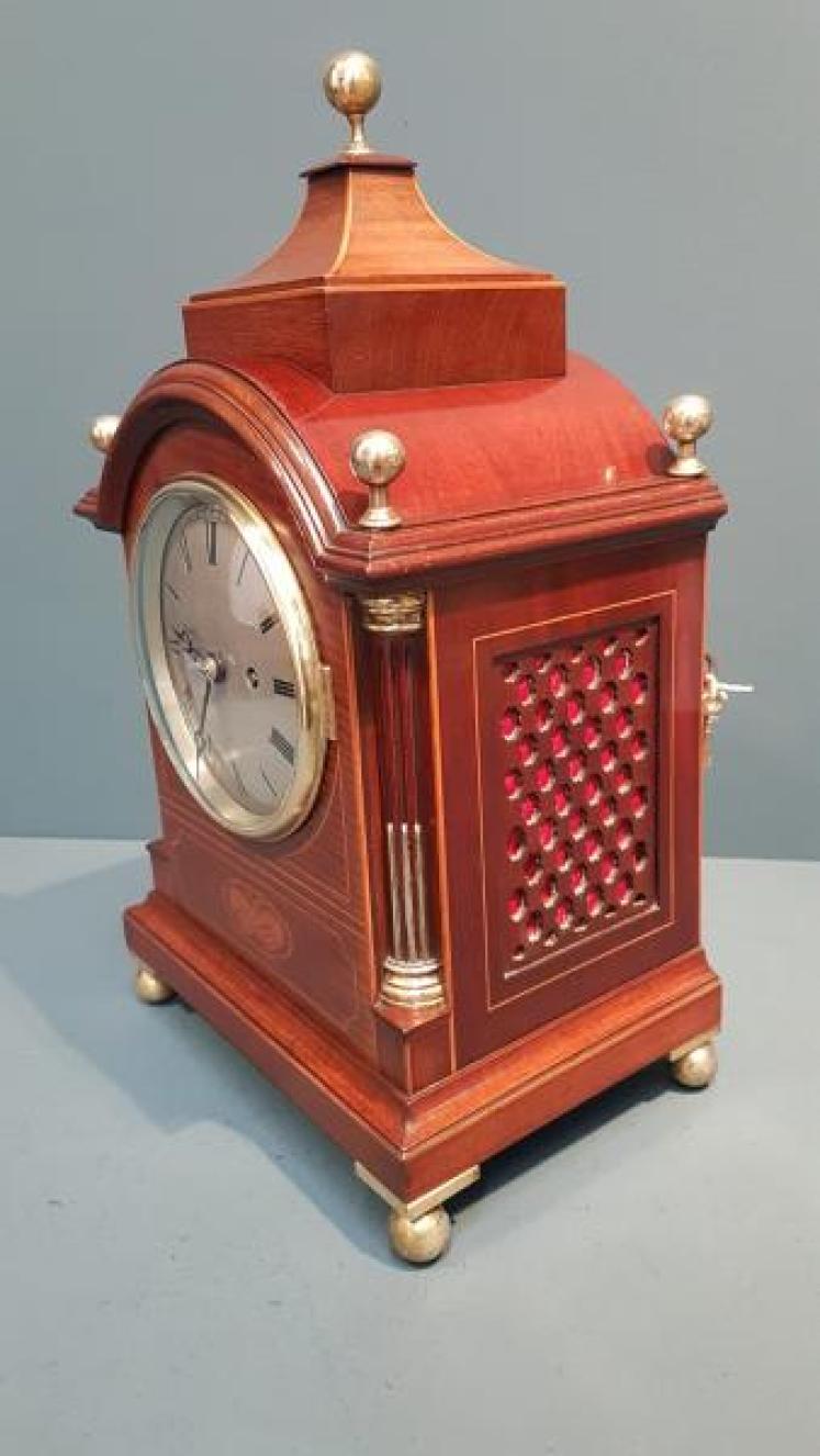 Russells Liverpool Double Fusee Bracket Clock - Image 3