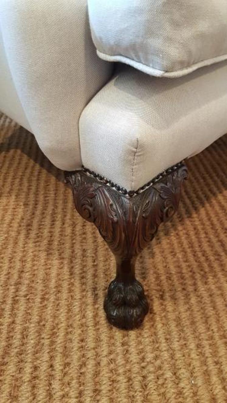Pair of Victorian Wing Back Arm Chairs - Image 2