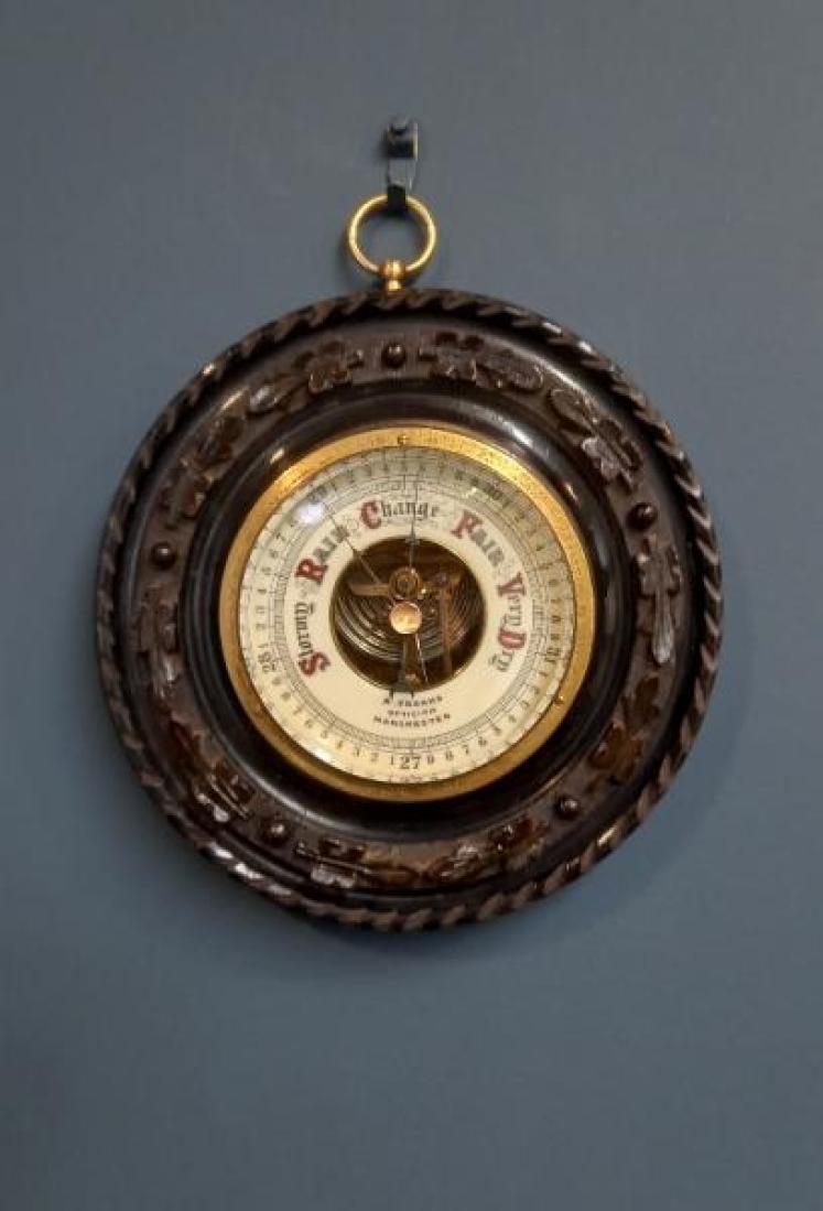 Victorian Ebony Cased Aneroid Barometer - Image 1