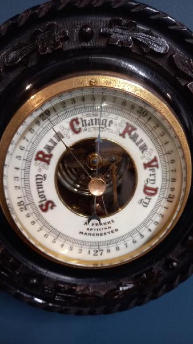 Victorian Ebony Cased Aneroid Barometer - Image 2