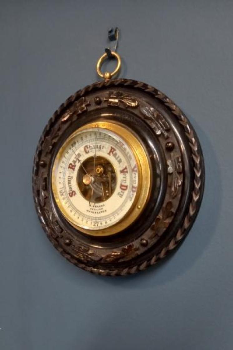 Victorian Ebony Cased Aneroid Barometer - Image 5