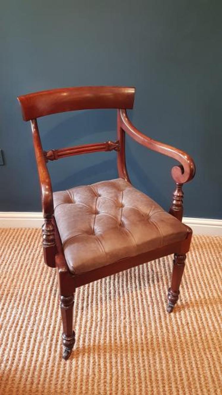 William IV Mahogany Desk Chair - Image 1