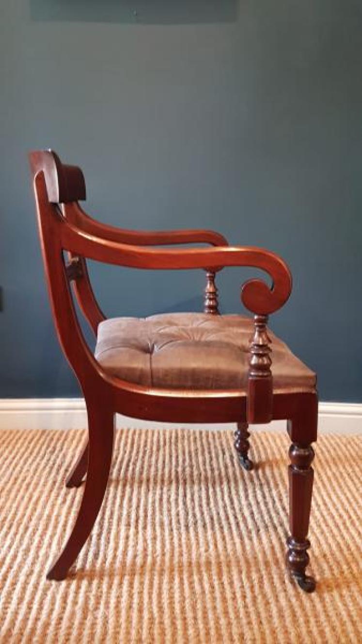 William IV Mahogany Desk Chair - Image 4