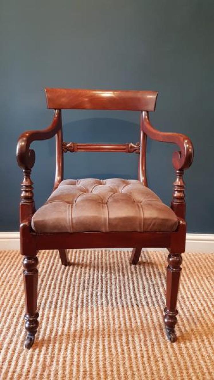 William IV Mahogany Desk Chair - Image 5