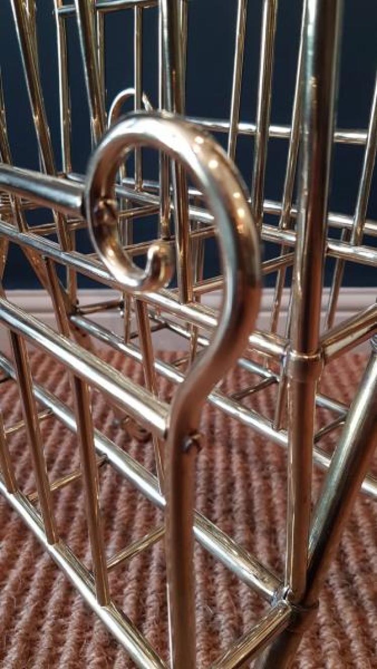 Superb Large Edwardian Brass Magazine and Paper Rack - Image 3