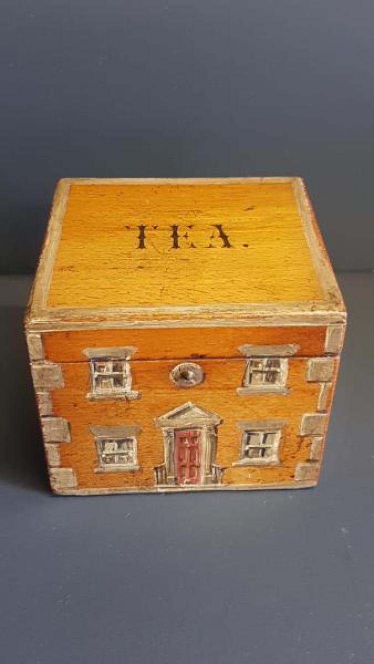 Early Victorian Boxwood Country House Tea Caddy - Image 6