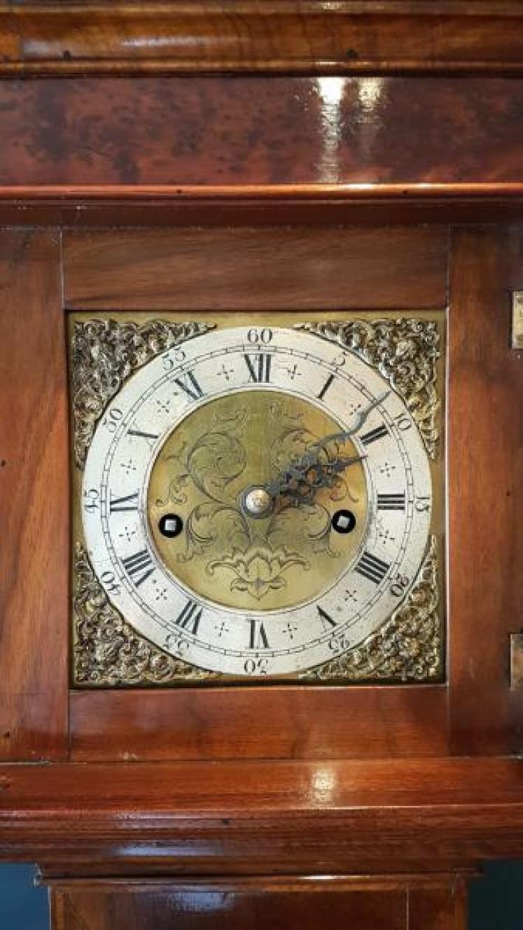 Superb Victorian Inlaid Walnut Weight Driven Grandmother Clock - Image 3