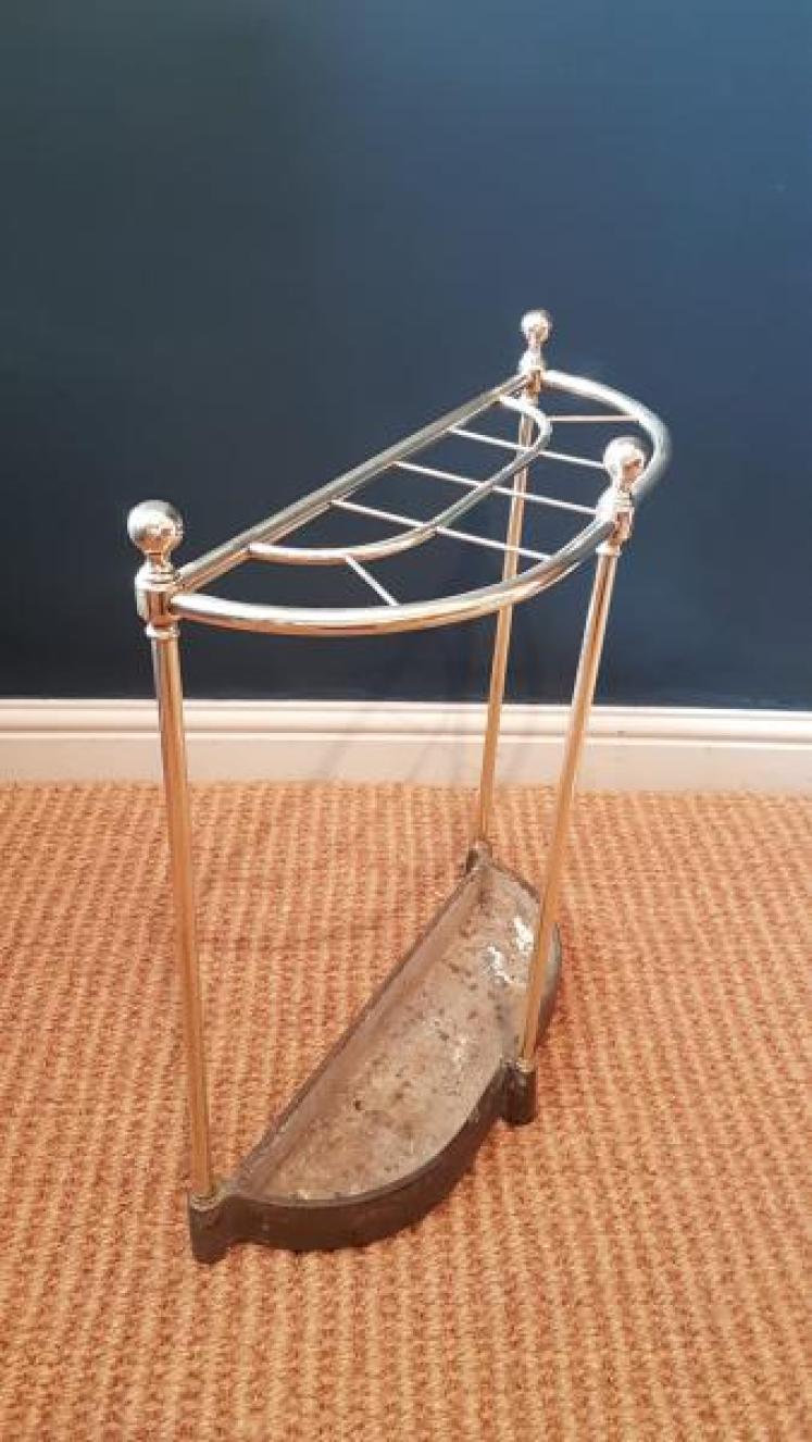 Victorian Cast Iron and Brass Stick Stand  - Image 5