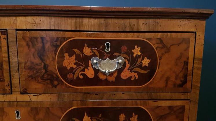 Victorian Walnut Marquetry Chest - Image 6