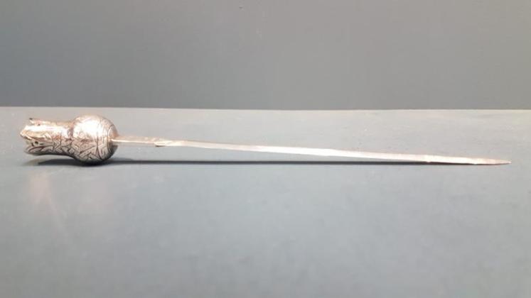 Thistle Top Silver Letter Opener with Moonstone - Image 1