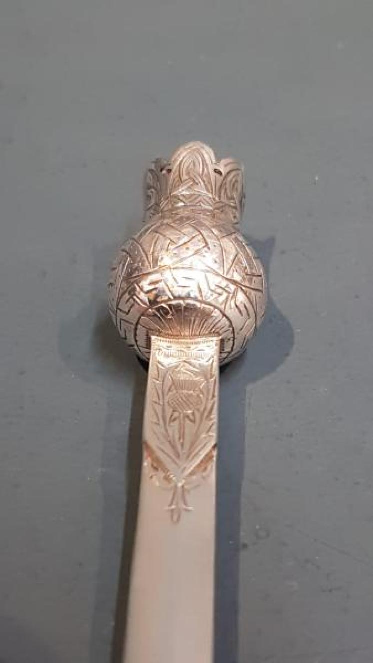 Thistle Top Silver Letter Opener with Moonstone - Image 3