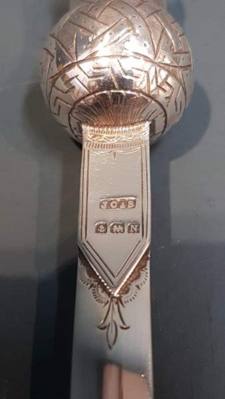 Thistle Top Silver Letter Opener with Moonstone - Image 4