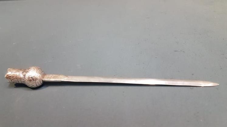 Thistle Top Silver Letter Opener with Moonstone - Image 5