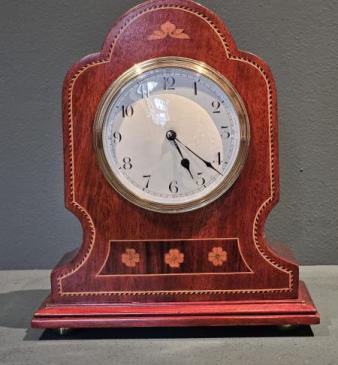 Fine Quality Edwardian Inlaid Mantel Clock 