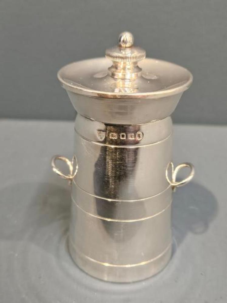 Silver Milk Churn Pepper Grinder  - Image 1