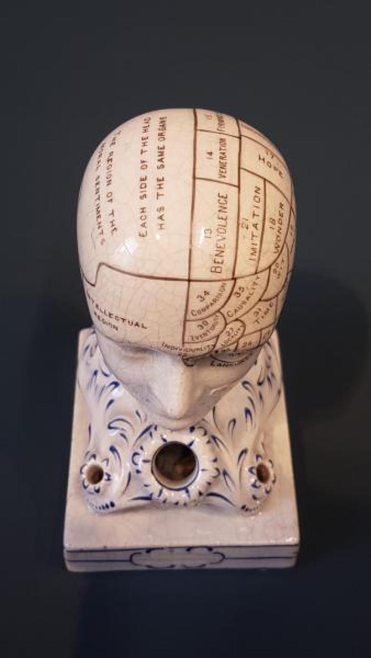 Victorian Bridges Phrenology Head Pen & Ink Stand  - Image 5