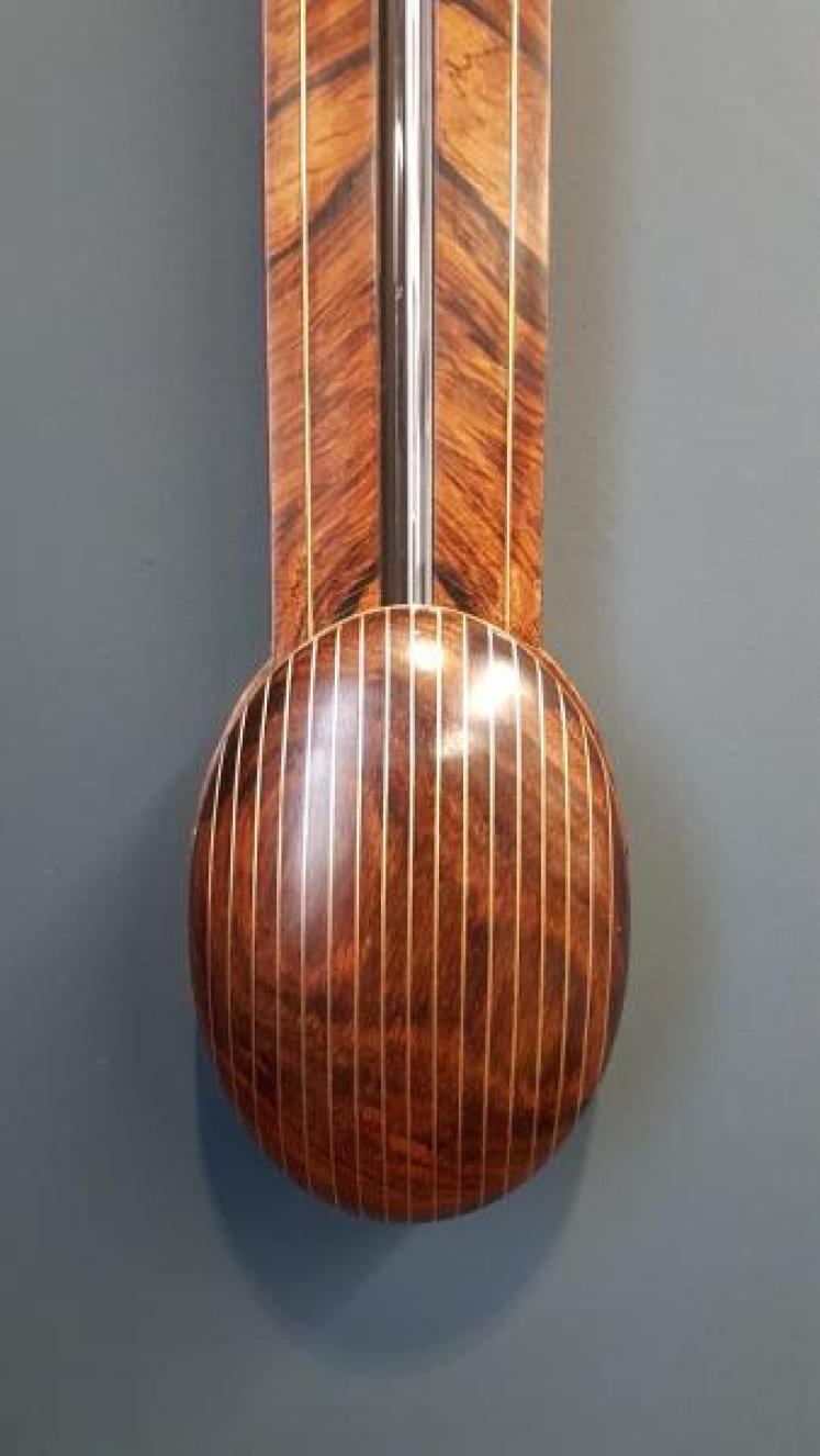 Superb Regency Figured Rosewood Stick Barometer - Image 5
