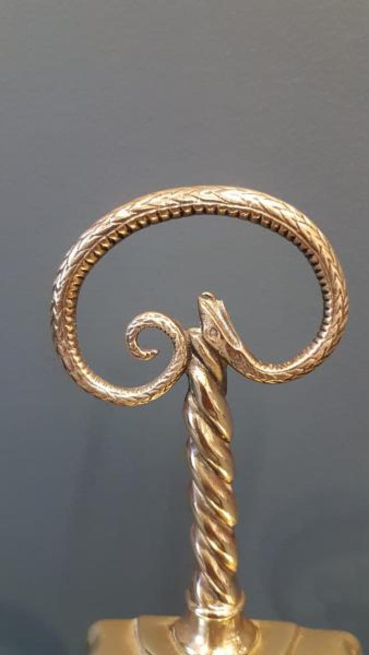 Early Victorian Brass Country House Door Stop - Image 2