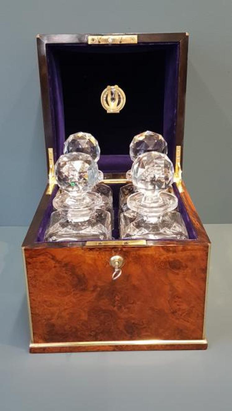 Victorian Walnut Tantalus Box - Image 1