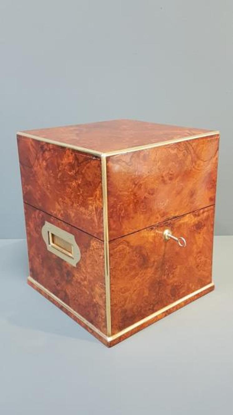 Victorian Walnut Tantalus Box - Image 3
