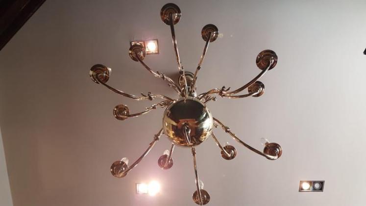 Large Edwardian 12 Arm 2 Tier Chandelier  - Image 2