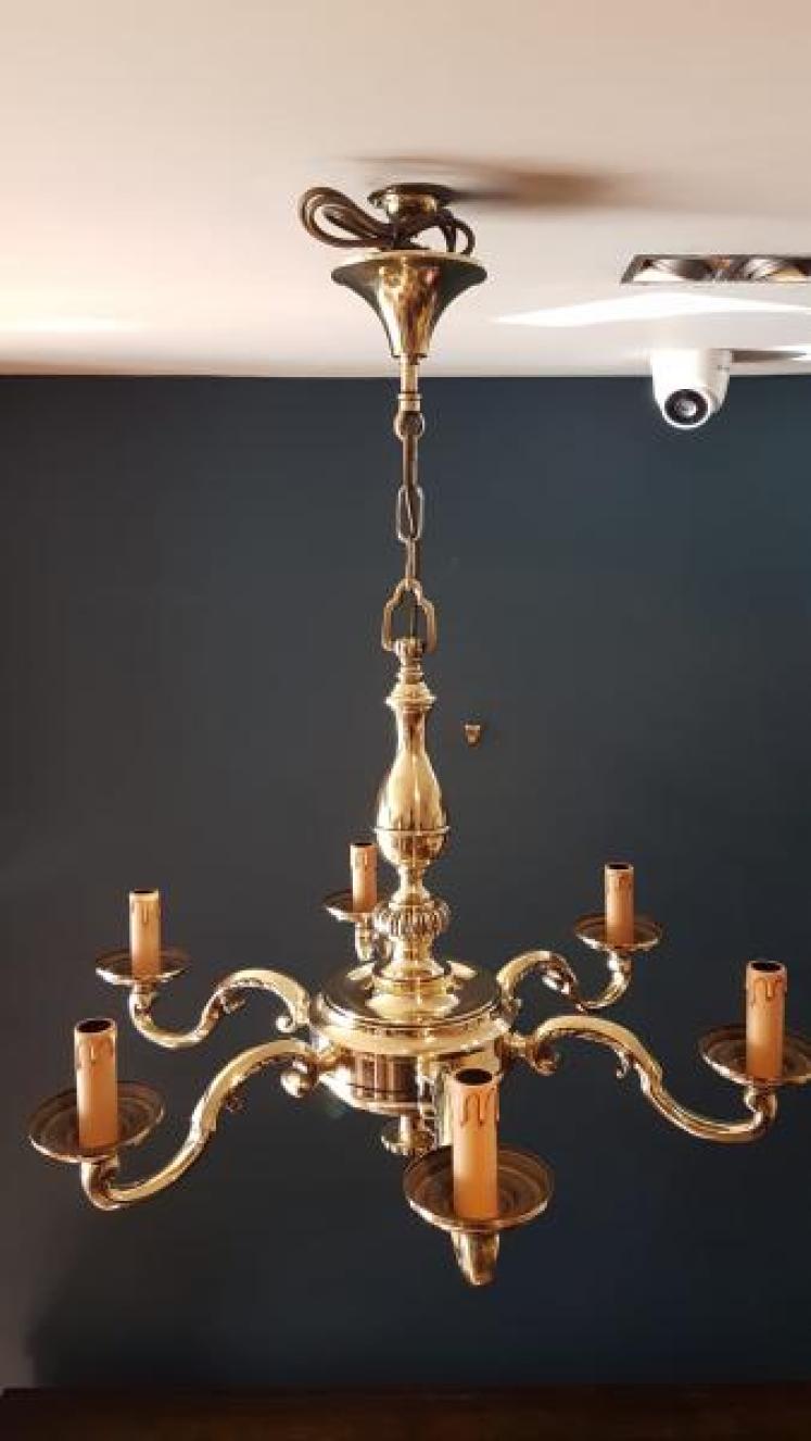 Edwardian Six Arm Light Fitting - Image 1