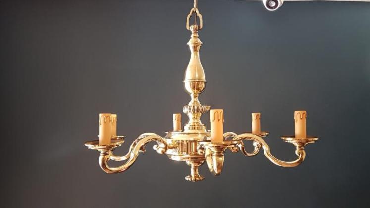 Edwardian Six Arm Light Fitting - Image 7