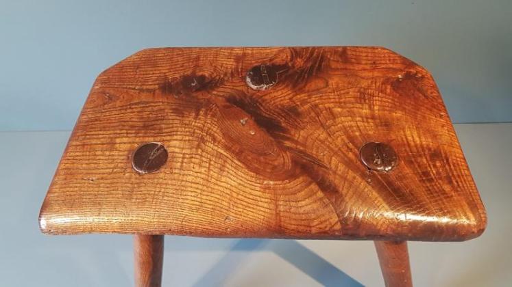 Georgian Primitive Ash Stool - Image 3