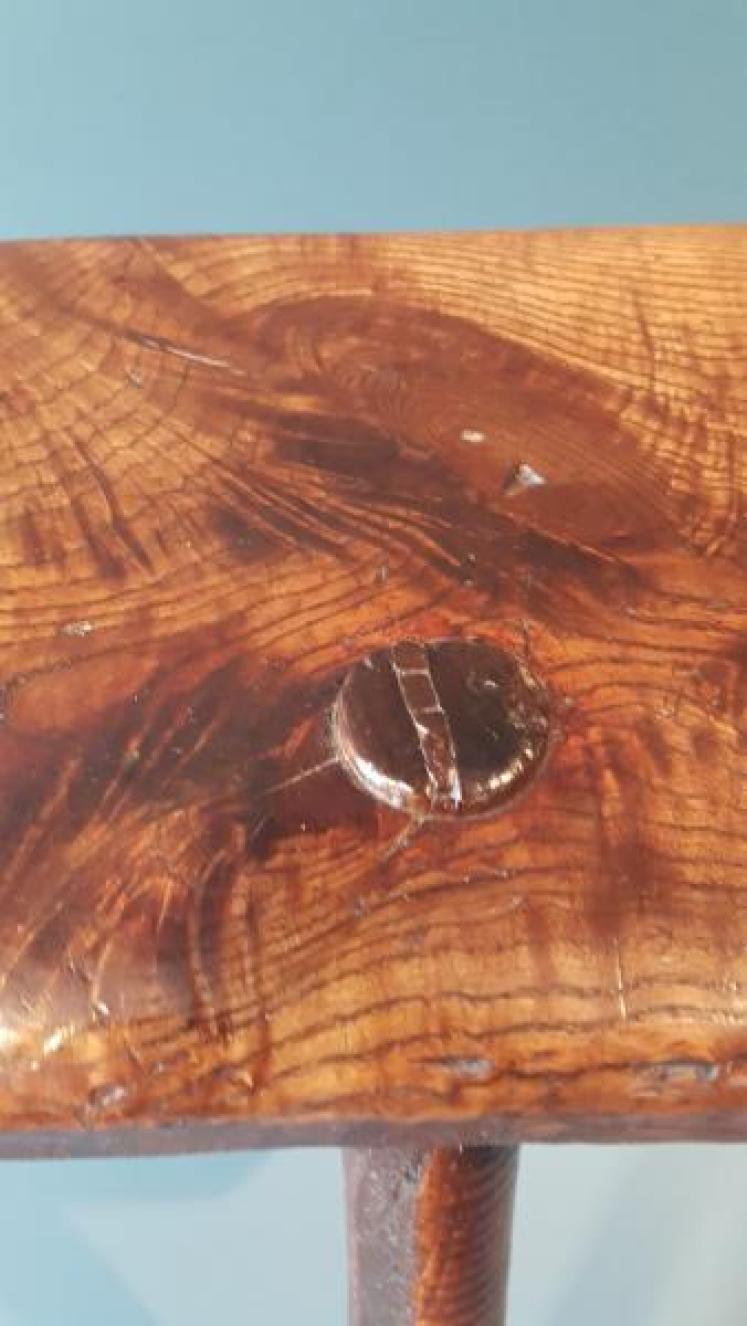 Georgian Primitive Ash Stool - Image 5