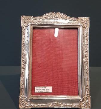 Edwardian Embossed Silver Photo Frame