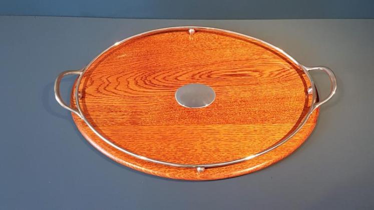 Edwardian Oak Tray - Image 1