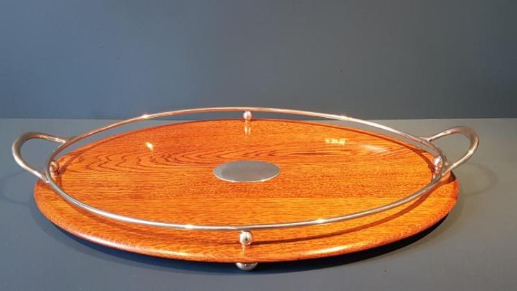 Edwardian Oak Tray - Image 2