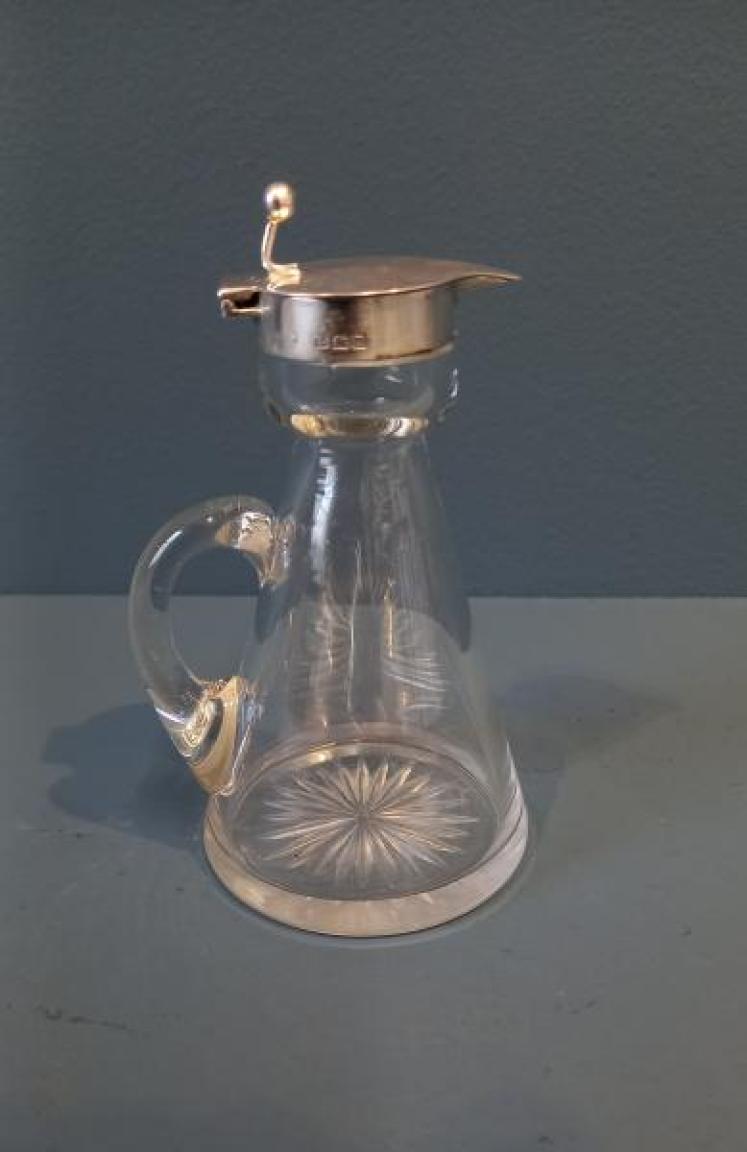 George V Period Silver Whisky Noggin Decanter - Image 1
