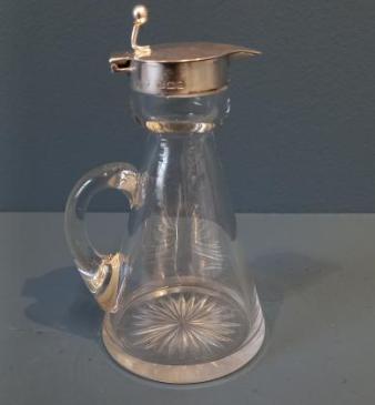 George V Period Silver Whisky Noggin Decanter