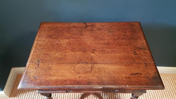 Superb George I Oak Side Table - Image 4