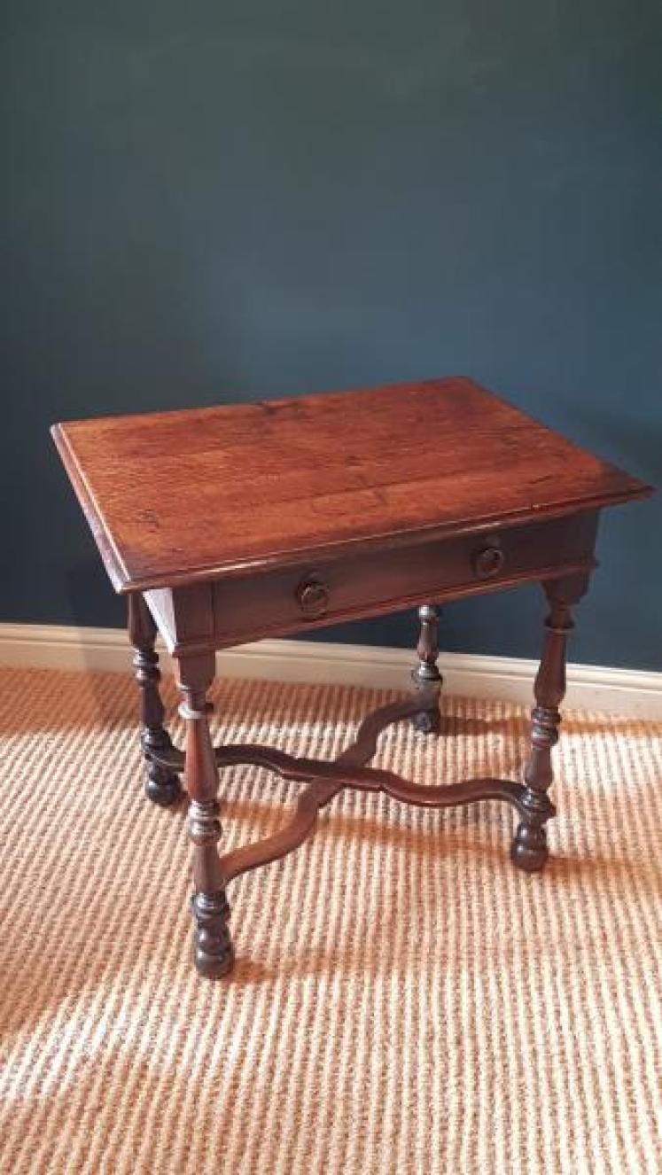 Superb George I Oak Side Table - Image 6