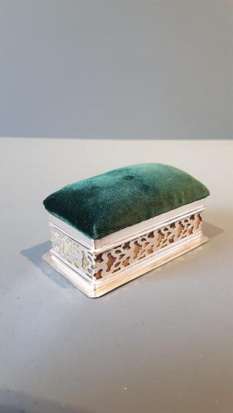 Silver Pin Cushion and Needle Box - Image 5