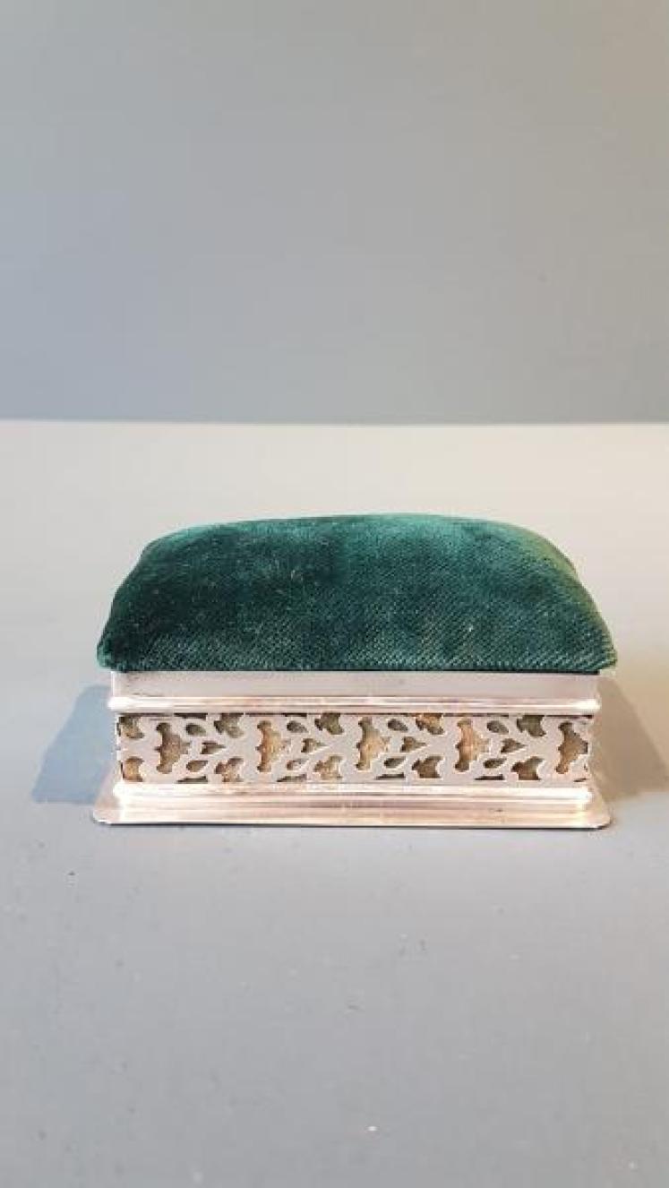 Silver Pin Cushion and Needle Box - Image 7