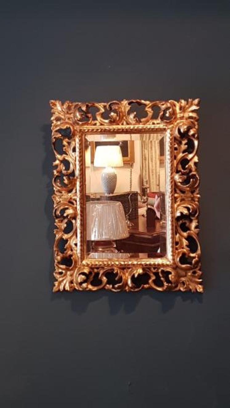 Victorian Timber Gilt Florentine Mirror - Image 1
