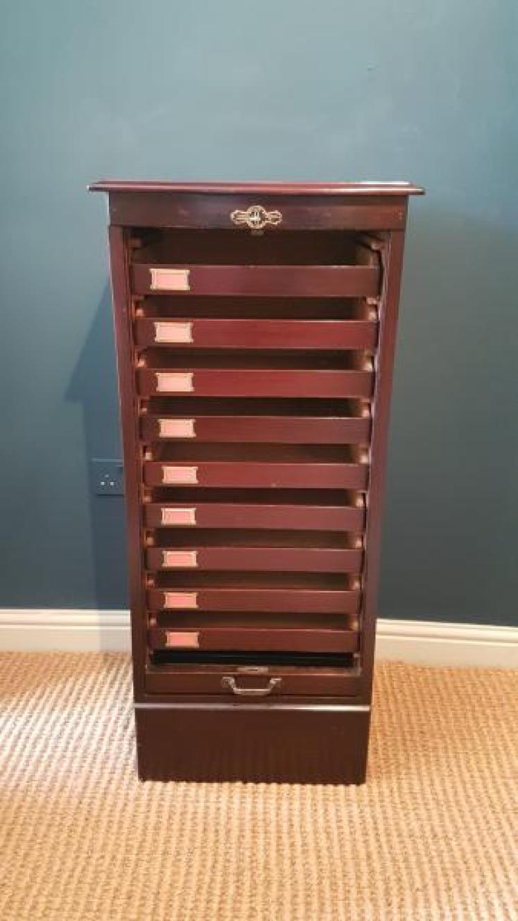 1920's Mahogany Fall Front File Cabinet - Image 1