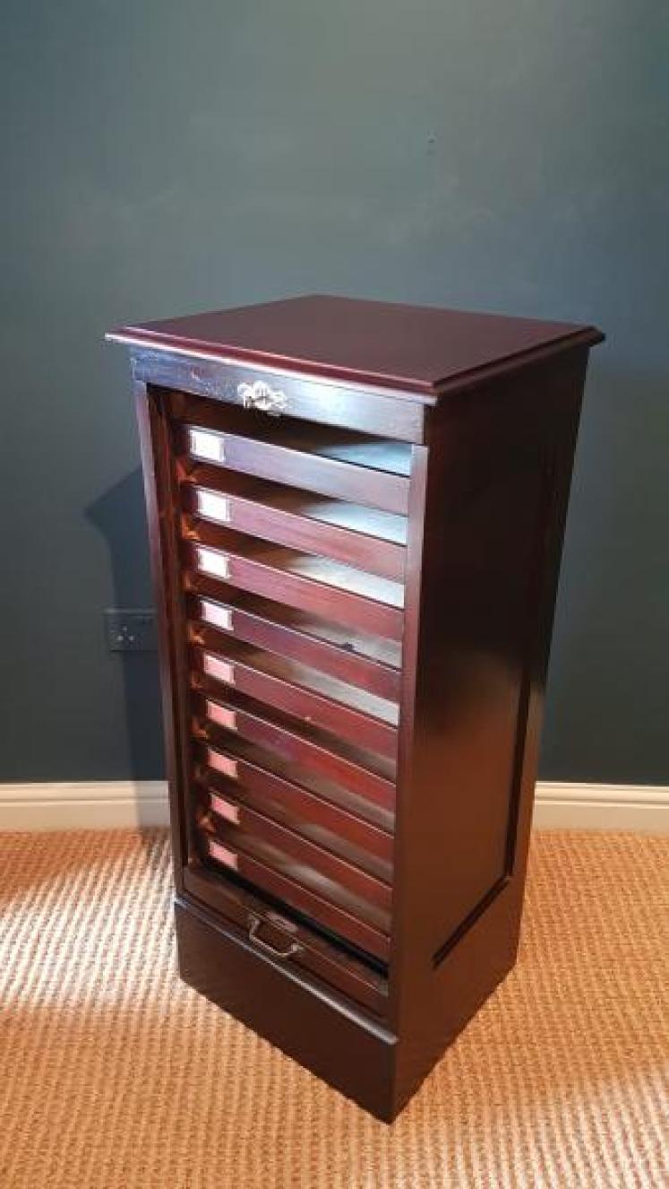 1920's Mahogany Fall Front File Cabinet - Image 2