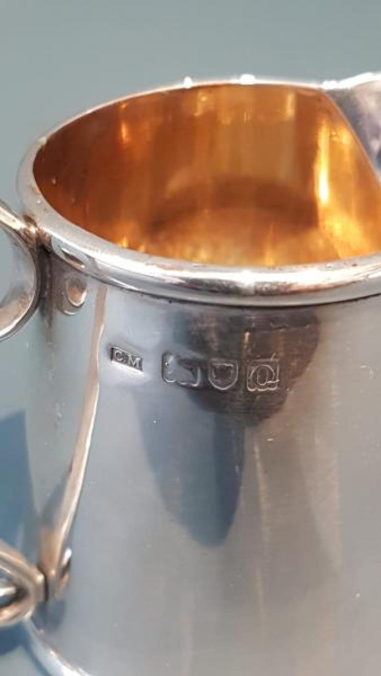 Edwardian Gilt Lined Silver Cream Pitcher - Image 5